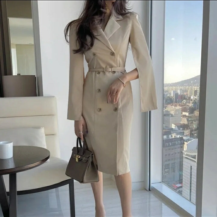 *PRE-ORDER* Victoria Cape Dress- Beige